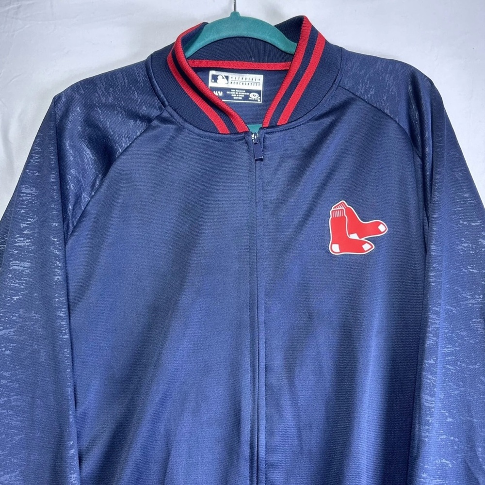 Boston Red Sox Men's Track Jacket Full Zip Logo Genuine MLB Baseball Size M.